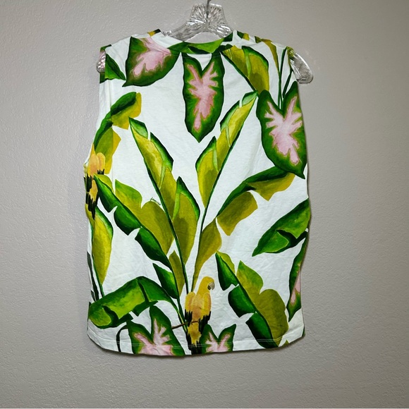 FARM Rio Green Pink Tropical Tank Top‎ women’s XS vacation resort summer preppy - Picture 7 of 8